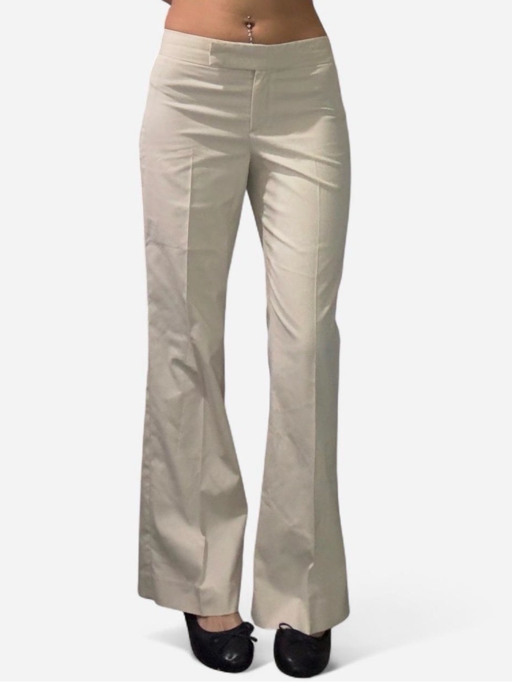Women’s Y2K office siren Cream Flare Dress Pants
